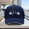 Adjustable Baseball Cap with Pet Heartbeat Pattern  Lightweight Unisex Hat for Outdoor Weddings Parties