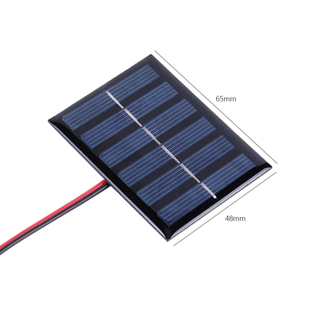 5-20Pcs Solar Cell 100MA 1W 3V DIY Polysilicon Solar Epoxy Cell Charger with Cable for Lamp Fan Pump for 2-3V Battery Charging