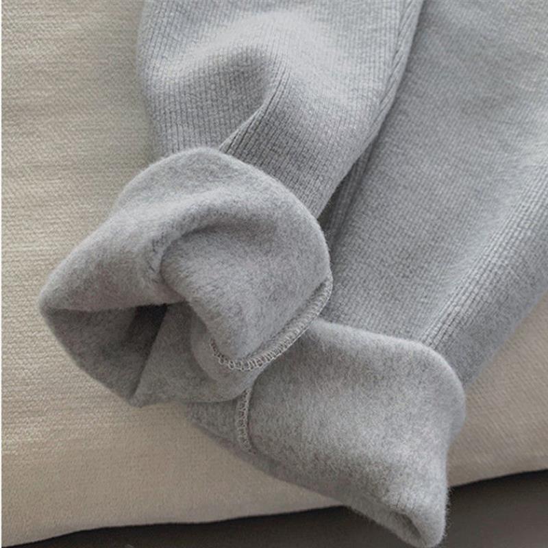 Quality Thin Plush Leggings for Women's Outer Wear Autumn and Winter Plush Thickened Polished Plush Versatile Elastic Warm Long Johns