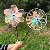 Large Color-Changing Laser Double-Layer Sunflower Pinwheel for Outdoor Scenic Areas and Street Stalls
