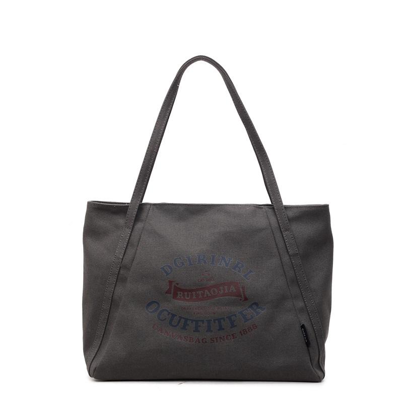 2025 New Autumn Shopping Bag Large Capacity Canvas Bag Casual Portable Shoulder Women's Bag Simple Tote Bag Women's