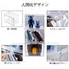 Kyochi Storage Transparent Storage Cases Magnetic Front Ideal for storing and for 36cm x 22cm x 28cm (3 pieces) - Stackable, Plastic, Closure,