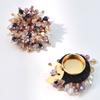 New Handmade Crystal Cufflinks Crystal DIY Button Cover Beads Sewing-free Cufflinks Shirt Button Clip Women Dresses