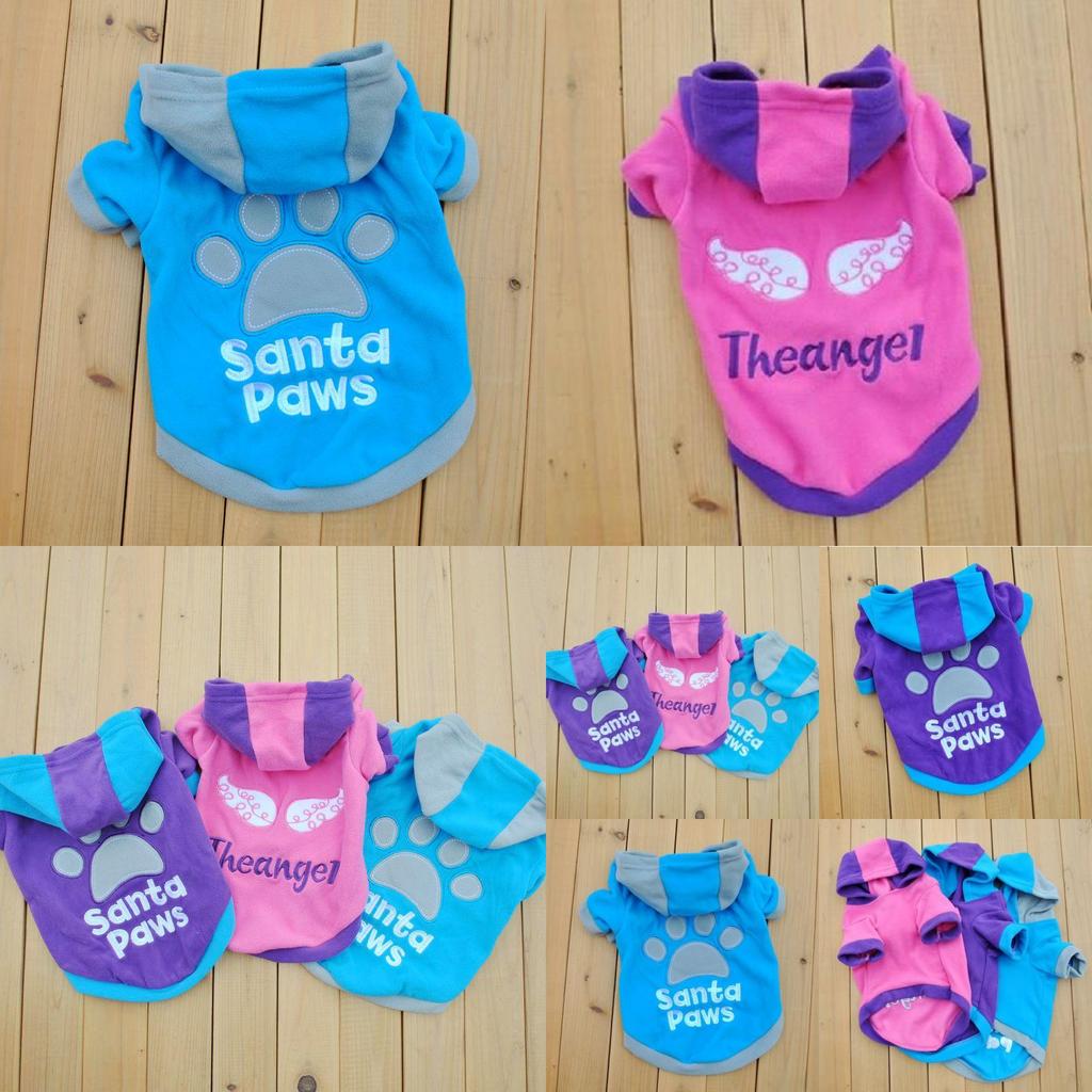 Soft Dog Pet Winter Warm Cute Pajamas Hooded Puppy Clothes Coat Jumpsuit