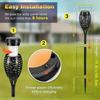 12LED Solar Flame Light Outdoor,Waterproof 12LEDs Torches Landscape Lamp for Outdoor Courtyard Garden Yard,Halloween Decorations