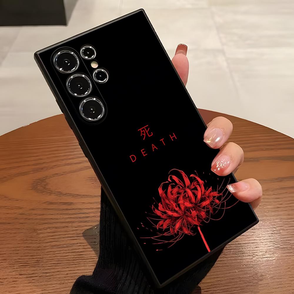 Red Spider Lily Flower Of Hell Phone Case For S23 Samsung S24 S25 Ultra S22 S20 Fe S21 Plus A16 A54 A34 A53 Back Cover