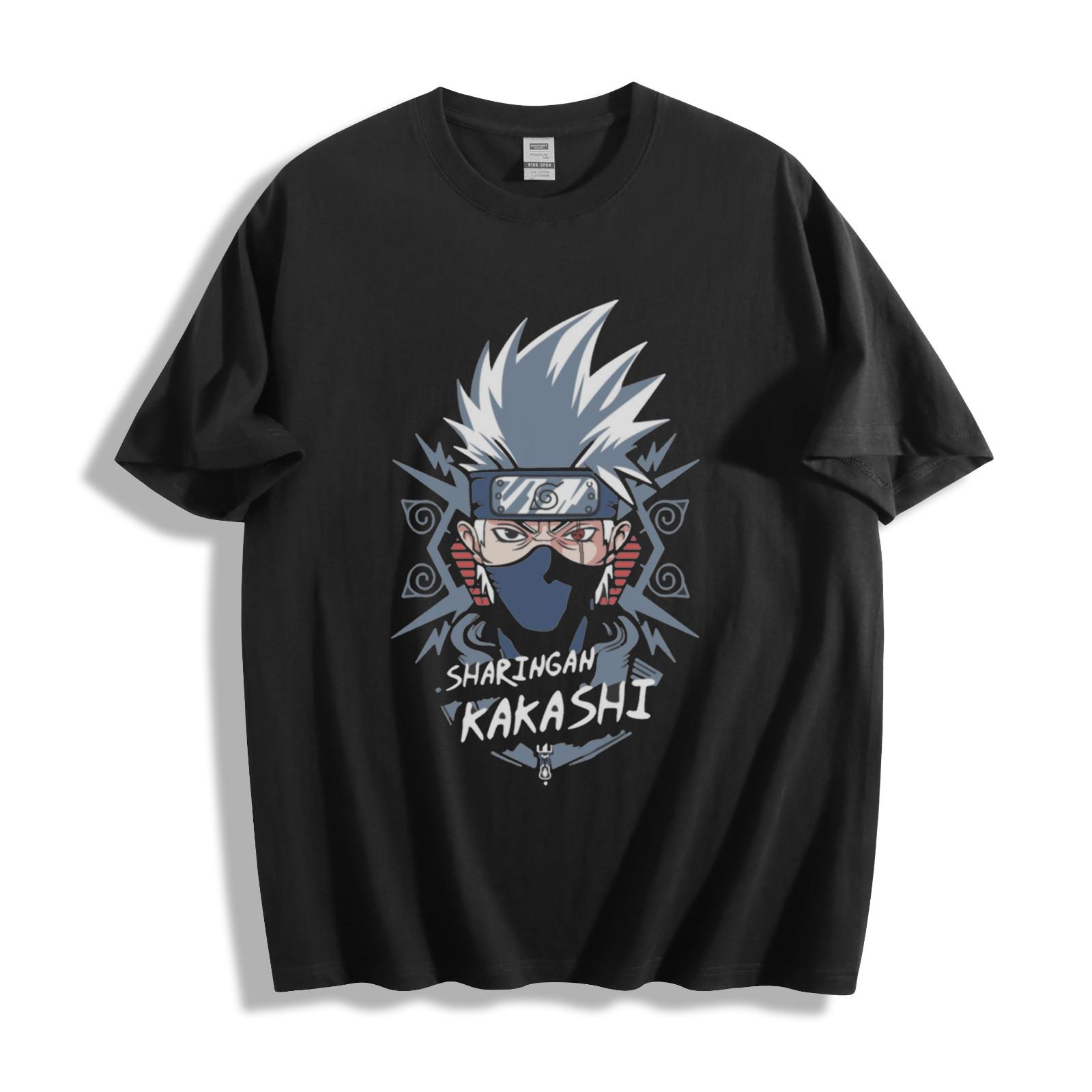 Sharingan Kakashi T-Shirt Mens Womens Tees Top - Naruto Hero Unisex Tee 4XL