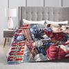 Fairy Tail  Warm Soft Blanket Japanese Anime Travel Plush Throw Blanket Aesthetic Couch Chair Flannel Bedspread Sofa Bed Cover