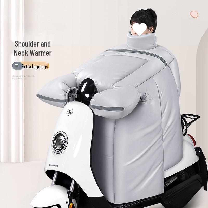 Winter Windproof Rainproof Electric Vehicle Blanket: Thick Fleece, Waterproof Motorcycle Cover