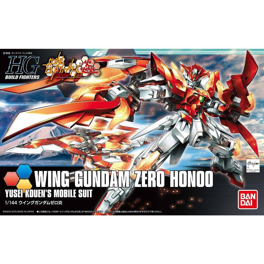 BANDAI SPIRITS HGBF Gundam Build Fighters Try Wing Gundam Zero Honoo Scale Plastic Model 1/144 Pre-Colored