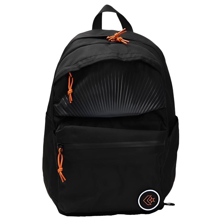 Converse 26L Fashion Simple Versatile Polyester Backpack Unisex Backpack Black 10007502-A01 Black