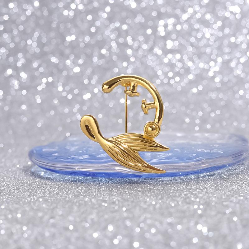 Anime Japanese Modern Inspired Mermaid Tail Brooch Highquality Metal Pin Perfect For Occasion Any