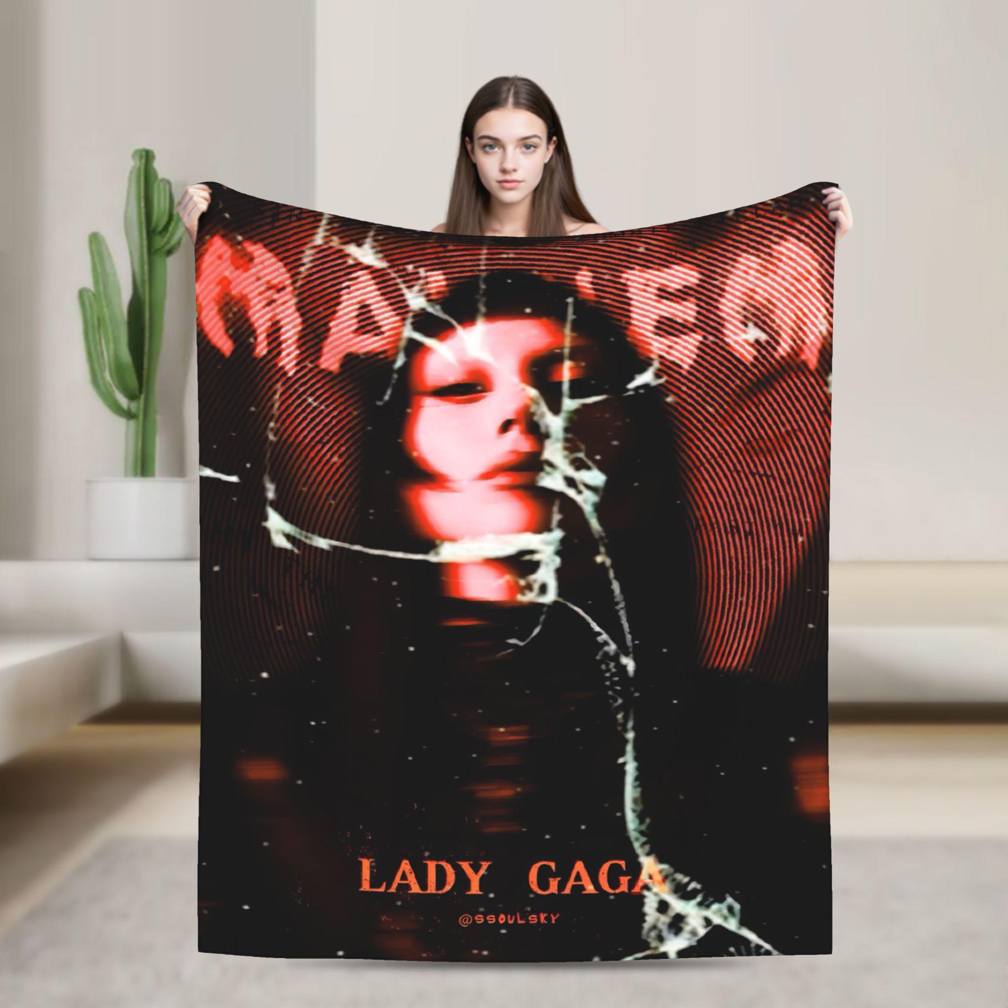 

Lady Gaga Mayhem 2025 Album Blankets Camping Flannel Throw Blanket For Home Decor Warm Soft Custom DIY Quality Bedspread Gift 75x90cm