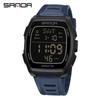 SANDA Fashion Men's Electronic Watch Multifunction Alarm Clock Luminous Waterproof Shockproof Sports Casual Watches for Man