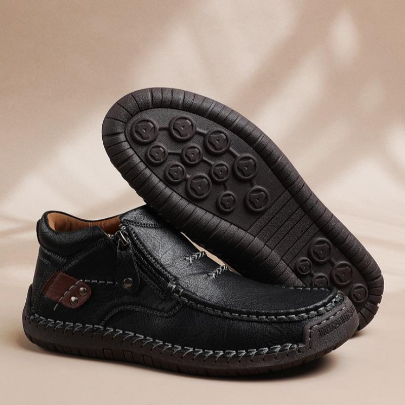 Luxury Men's Shoes Fashion Handmade Leather Shoes Outdoor Casual Ankle Boot Slip On Driving Shoes for Men Loafers Mocassin Homme