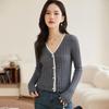 Women's Wool Blend V-Neck Cardigan Sweater