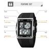 SKMEI 1967 reloj hombre Japan Digital movement Watch Mens military 3Bar Waterproof Countdown LED Light Electronic Wristwatches