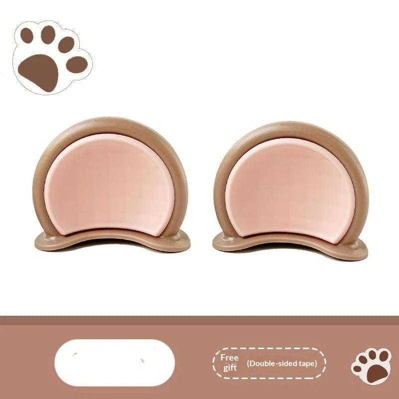 1 Pair Cute Soft Abs Bear Ear Decorations Lovely Kawaii Appearance Fit For Scooters Motorcycles Helmets