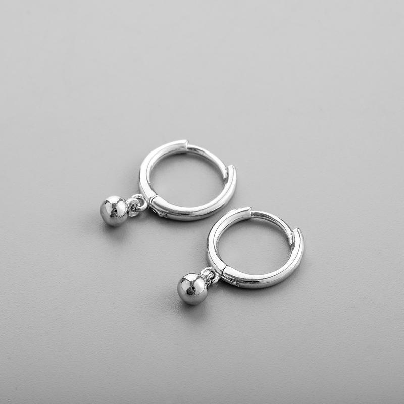 

ANENJERY женские модные украшения геометрический диск с луной и звездой, кулон, серьги-кольца для женщин, индивидуальная пряжка из микроциркона для ушей серебряный