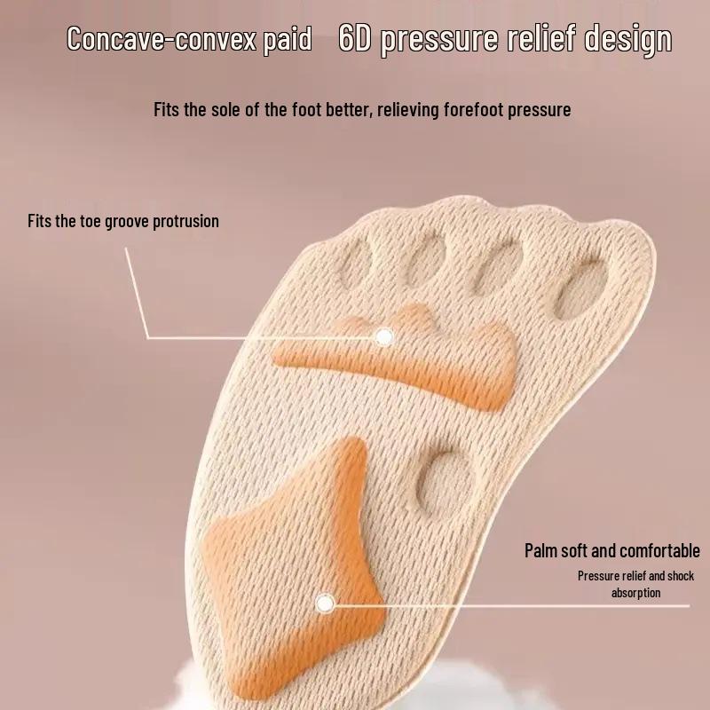 Women's Non-Slip Self-Adhesive Forefoot Pads for High Heels - Cushioned Half Insole
