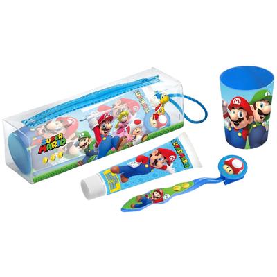 Cartoon Super Mario Zestaw Szczoteczka, Pasta, Kubek