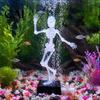Accessori Subacquei per Halloween Scheletro Danzante Bolla Decorazione Acquario, Pesce Pneumatico Mobile Ornamentale Vasca Pesci Flusso d'Aria Bolle Regolabile