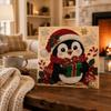 2D Flat Christmas Craft Kit Wood Framed Living Room Wall Art DIY  Painting Kit  Home Decor