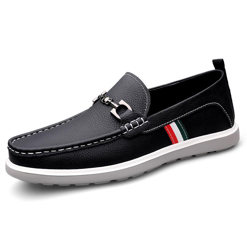 Men s Genuine Leather Loafers - Formal & Casual Slip-On Low-Top Driving Shoes 40