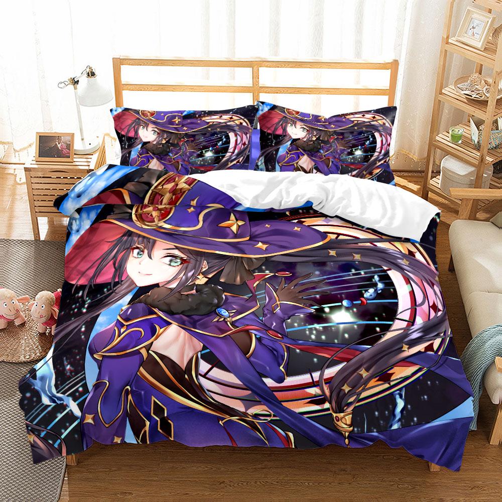 Pop Game Genshin Impact Duvet Cover Set UK Single Double Queen US Twin Full King Size Animal Bedclothes
