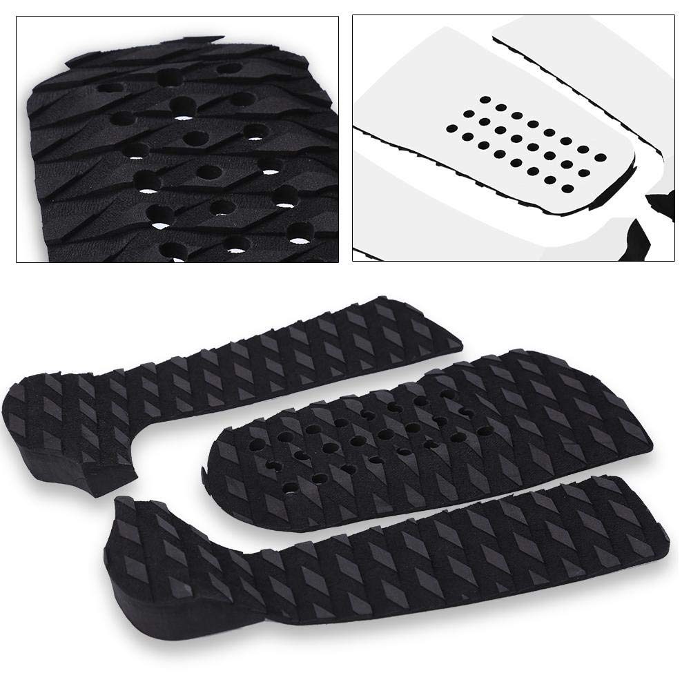 Surfboard Traction Pad, Deck Pad, Non-Slip Traction Pad, Tail Pad, Deck Grip, Front Deck Pad for Surfboards or Skimboards (Black)
