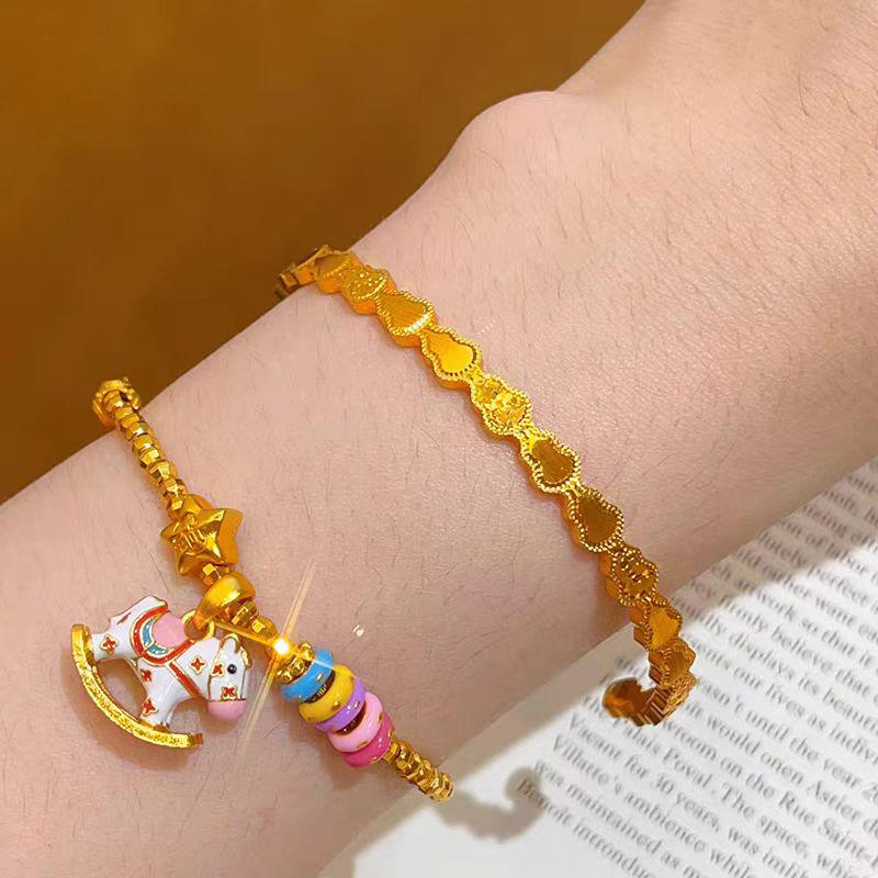 Iced Out Dragon Scale Gourd Bangle - Luxurious Gift for Her