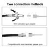 Grease Coupler Lubrication Fitting with Locking Handle, Extension Hose and Metal Needle Nozzles for Vehicle Maintenance