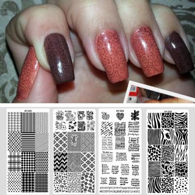 Model de modă Nail Art Polish Ștampilare plăci Șabloane Instrument de manichiură pentru femei