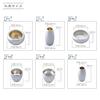 Mini Buddhist Altar Set, Silma Silver Crown, 6-piece set, 2.0 inch, Modern Buddhist Altar Fittings, Copper and Brass, Round and Cute Mini Buddhist Alt