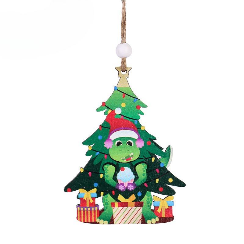 Christmas Decorations: Christmas Dinosaur Wooden Pendant, Christmas Tree Accessories Christmas Tree Dragon