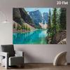 2D Scenic Turquoise Lake Backdrop Mountain Photography Background