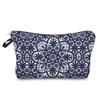 Women Blue and White Porcelain Print Cosmetic Bag Toiletries Organize Travel Storage Case 6701