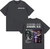 Anuel AA Real Hasta La Muerte 2026 Tour Cover T-shirt Men Women Fashion Retro Oversized T Shirts Summer Tops High Quality Tshirt