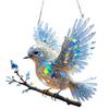 Fenêtre suspendue en acrylique coloré Suncatchers Bluebirds Bluebirds Fenêtre suspendue en acrylique coloré Oiseau sur branche Panneau de fenêtre