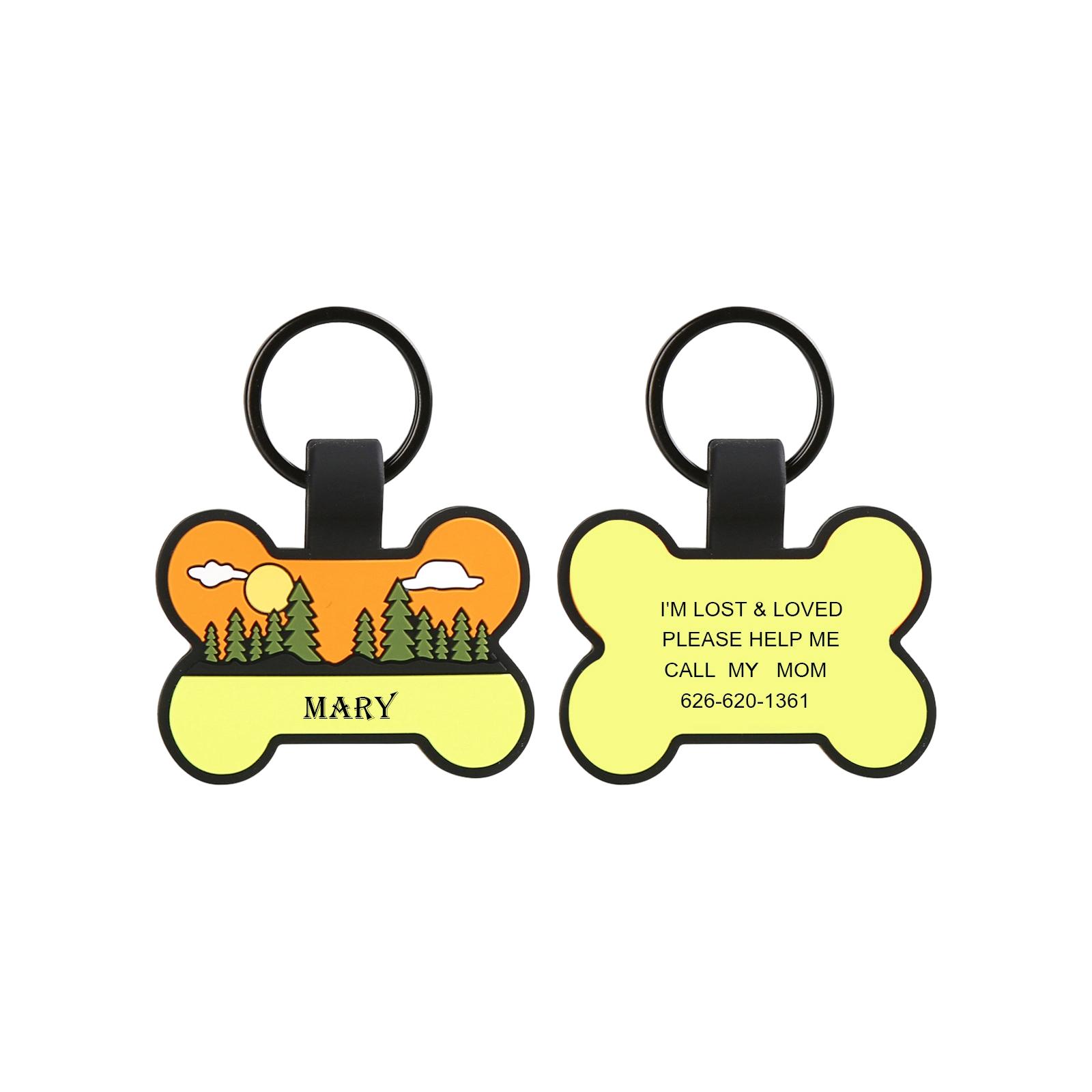 

Silicone Pet Tag, Circular Puppy Tag, Dog Tag, Pet Pendant, Lost Silicone Identification Tag One Size