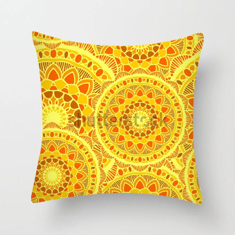 Modern Simple Cartoon Yellow Printed Pillowcase Bedroom Bedside Pillowcase Peach Skin Pillowcase