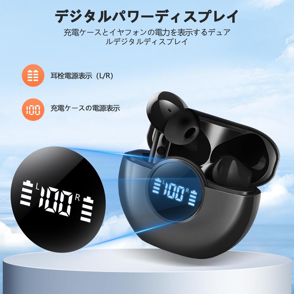New Bluetooth Wireless Earbuds with 48 Hours of Deep LED IPX7 Touch Wireless Instant Automatic Fast Gift Compatible with and Web Conferencing [2025