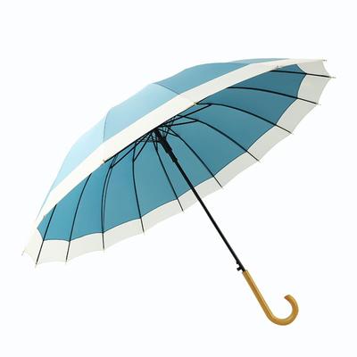 Weitsprung 16 UV Super Wasser Taifun Regen Schirm Schirm, Schirm, Speichen, Groß, Schutz, Abweisend, Herren, Damen, Kompatibel, Sonnenschirm, (blau)
