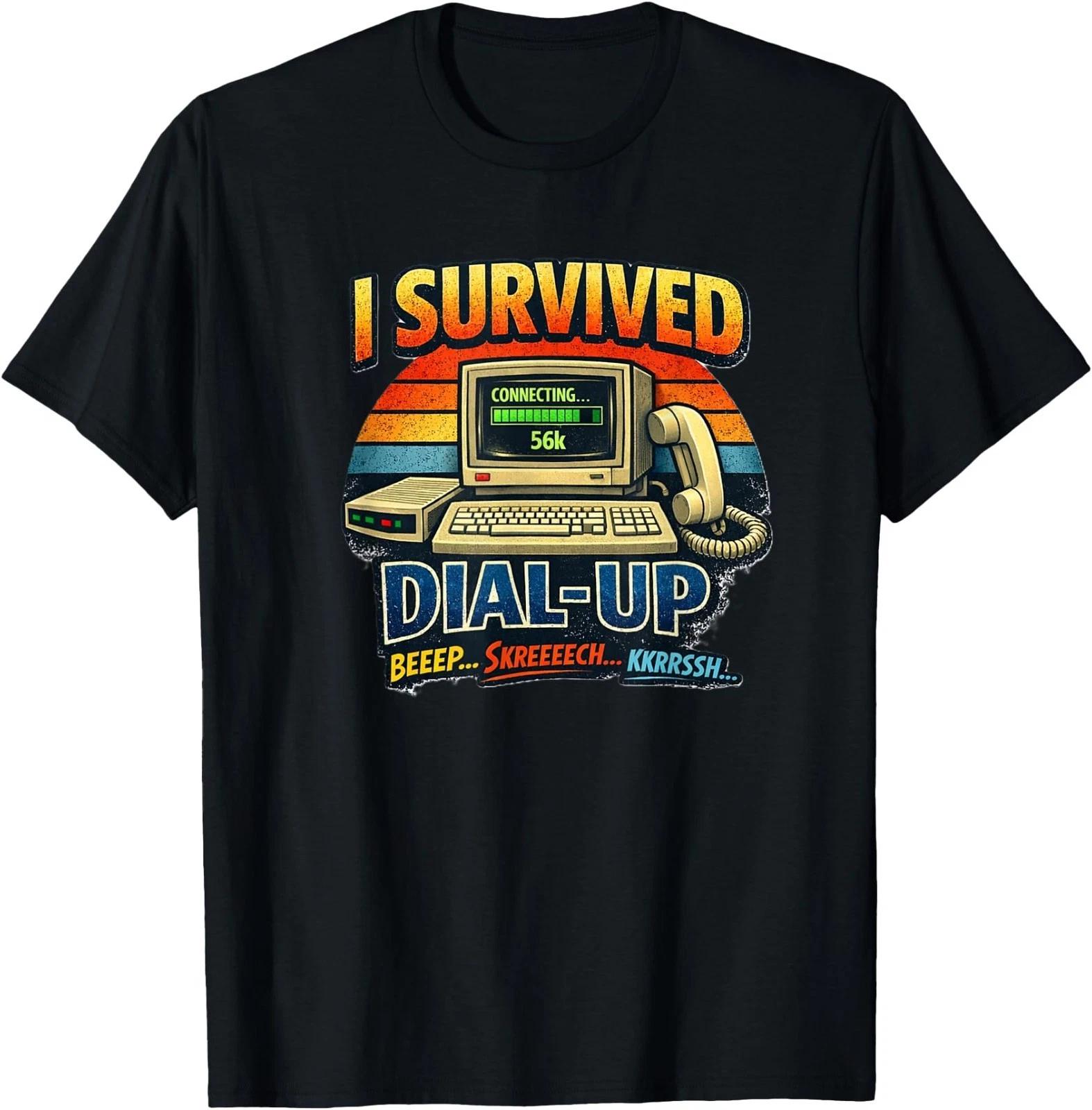 Y2K I Survived Dial Up T-Shirt 2XL