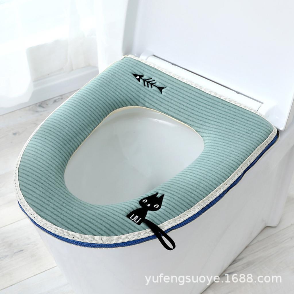 All-season Household Cartoon-themed Washable Toilet Seat Cover, Adhesive Toilet Seat Cover, Toilet Cushion, Toilet Seat Pad