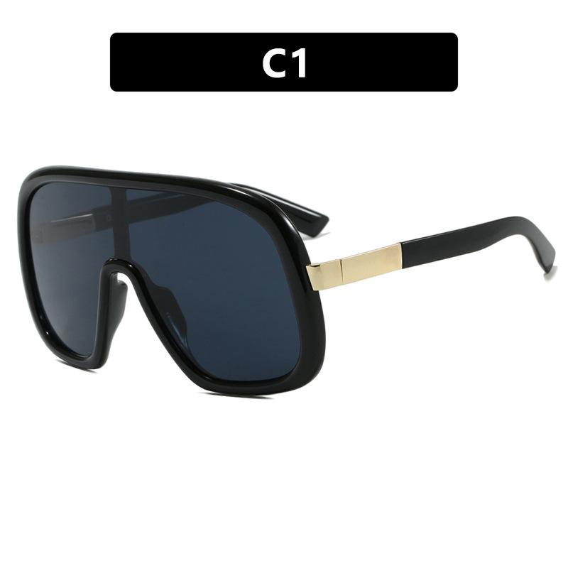 JYL Oversized One-Piece Sunglasses UV400 Unisex Punk Big Frame / 3243