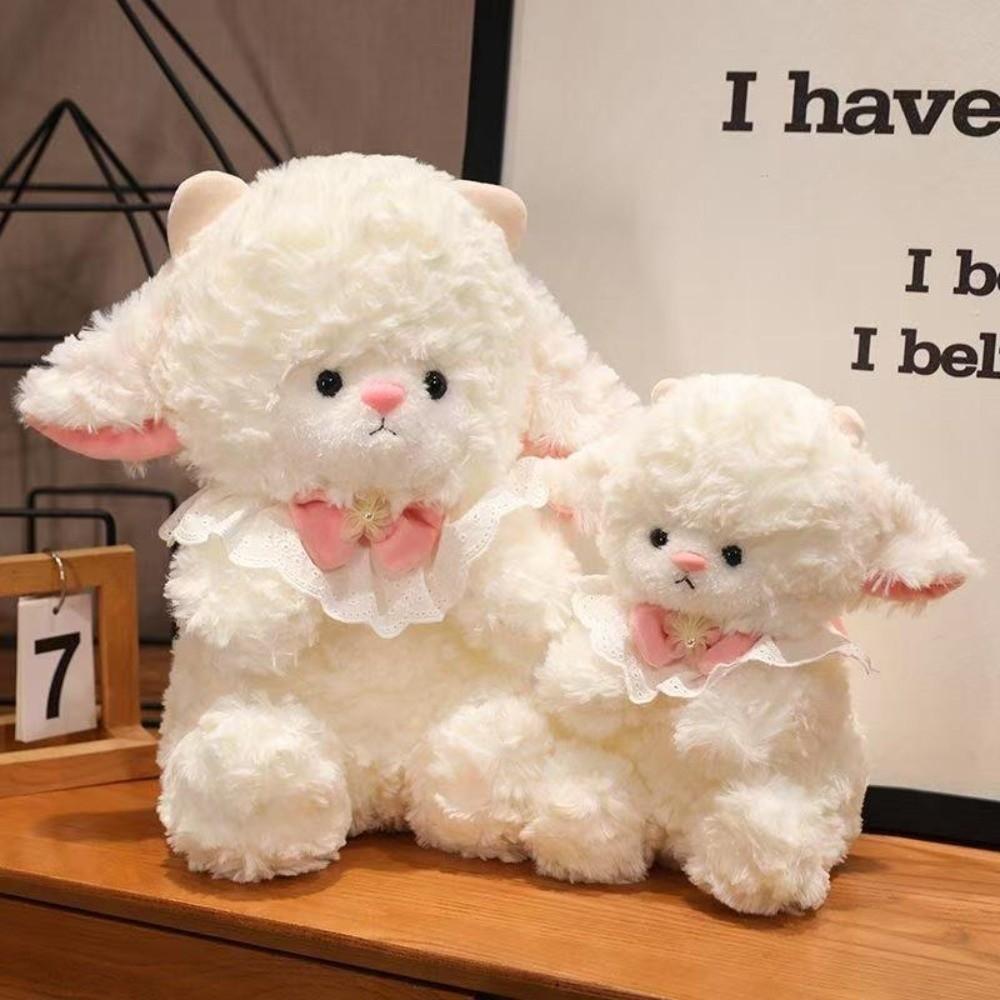 Soft Fluffy Lamb Plush Toy Cute Doll Plush Cuddle Pillow New Stuffed Animal Doll  Bedroom Decor