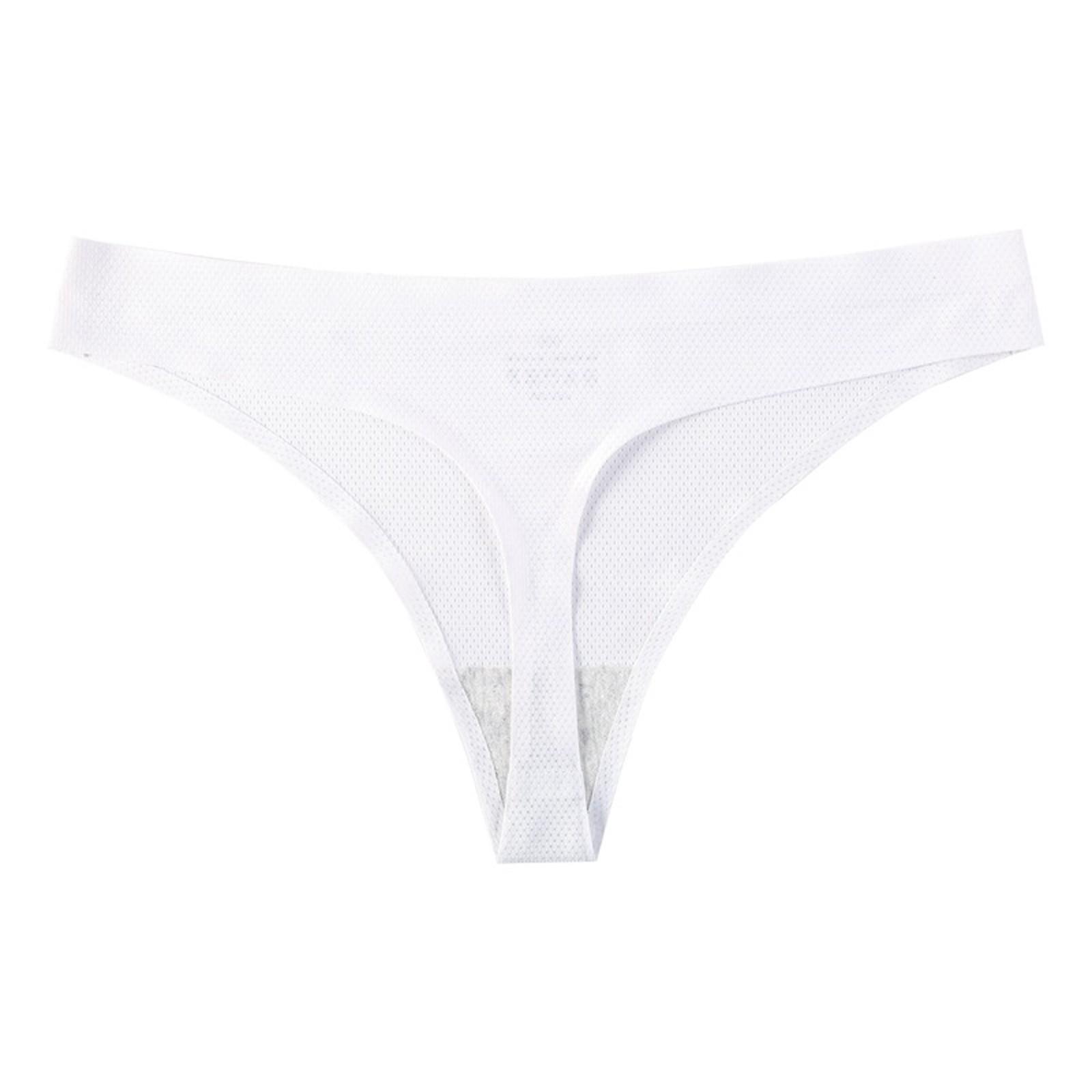 

1 предмет, бесшовные женские дышащие трусы из ледяного шелка, ультратонкие стринги, нижнее белье для женщин XL белый