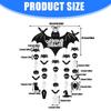 Portable Paper Bat Ornament Easy Install Halloween Window Wall Decorations For Home Office Party