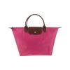 Le Pliage 30 Druckknopf Reißverschluss Kurzer Griff Leder Knödel Tragetasche Medium Rosa Damen Tragetaschen 1623089P73